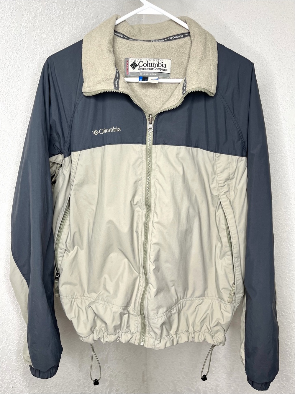 Columbia Interchange Core Vertex Light Gray Coat Ski Snow Jacket Mens Size Large
